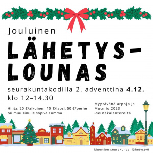 Jouluinen lähetyslounas Muonion seurakuntakodilla 2022