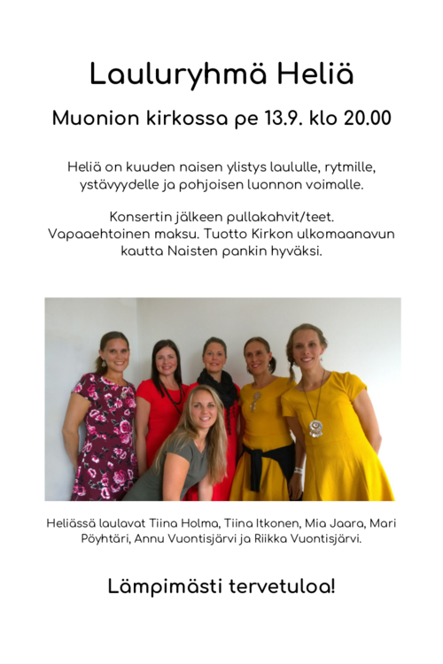Heliä -lauluryhmän konsertti Heliä -lauluryhmän konsertti