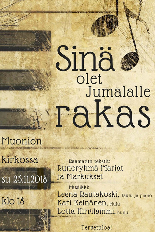 Sinä olet Jumalalle rakas Sinä olet Jumalalle rakas