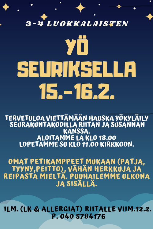 Yöseuris 3-4lk Yöseuris 3-4lk